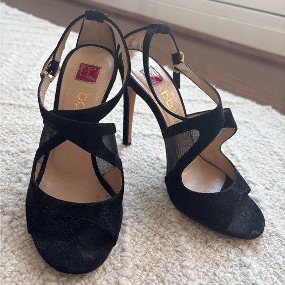 Ballin (Italian made) black sandal stilettos - Picture 2 of 4